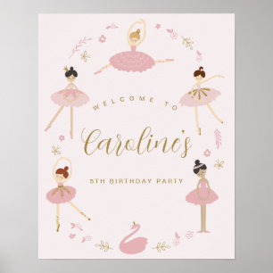 Ballet Partys Welcome Sign ・ Ballerina Poster