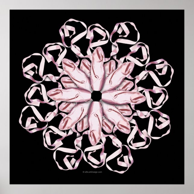Ballet Pattern (pink) Poster (Vorne)