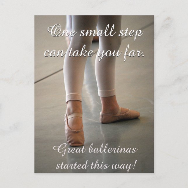 BALLET POSTCARD NIEDLICH BALLERINA DANCER MOTIVIER POSTKARTE (Vorderseite)