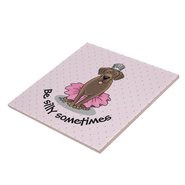 Ballet Princess Chocolate Labrador Labrador Retrie Fliese (Seite)