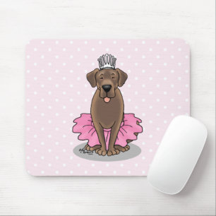 Ballet Princess Chocolate Labrador Labrador Retrie Mousepad
