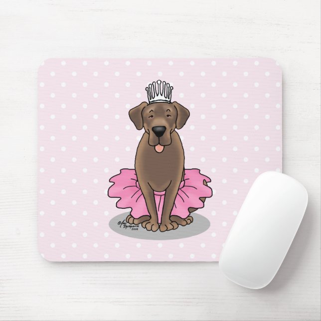 Ballet Princess Chocolate Labrador Labrador Retrie Mousepad (Mit Mouse)