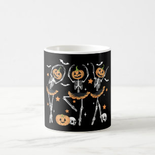 Ballet Pumpkin Skeleton Beängstigend Halloween Verwandlungstasse