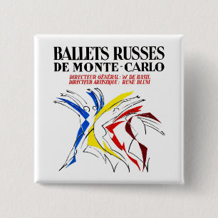 Ballet Russes - Abstrakter Tänzer Liebhaber Kunst Button