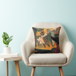 Ballet Russes, Russisches Ballett von August Macke Kissen