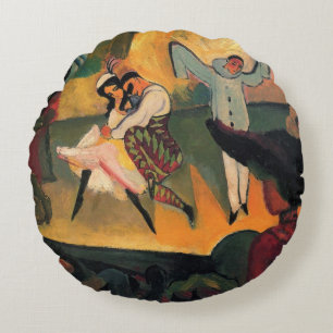 Ballet Russes, Russisches Ballett von August Macke Rundes Kissen
