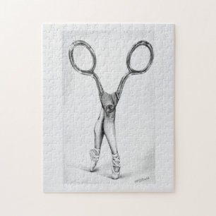Ballet Scissors Ballerina Dance Surreal drawing