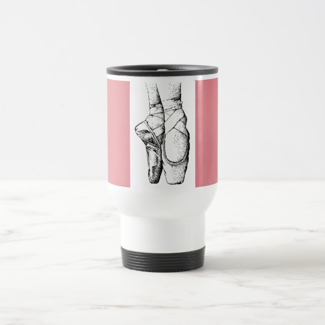 Ballet Shoes Dancer Pink Dance Gift Ballerina  Reisebecher (Mittel)