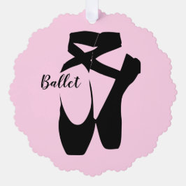 Ballet Shoes Design Paper Ornament Card