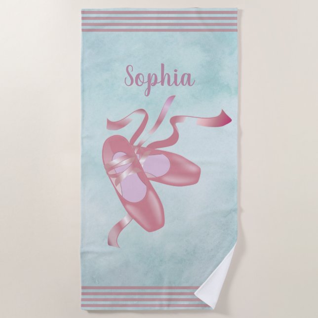 Ballet Shoes Design Strandtuch (Vorderseite)