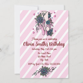 Ballet Shoes Einladung