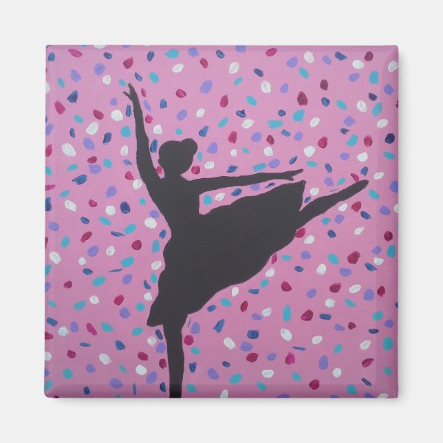 Ballet Silhouette Magnet (Vorne)