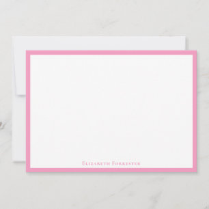 Ballet Slipper Pink Moderne Grenzflachnote Mitteilungskarte