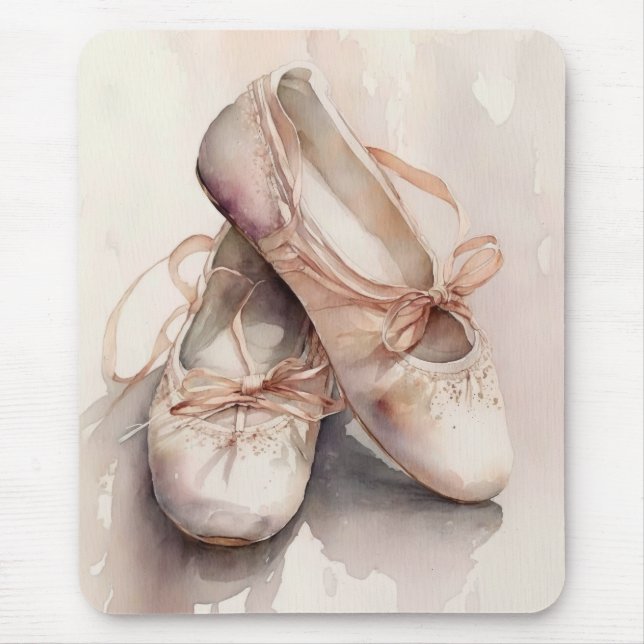 Ballet Slippers Generative Inhaltsfarben Mousepad (Vorne)