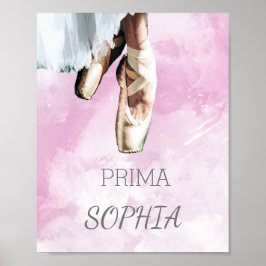 Ballet Slippers Persönliche Prima Pointe Pink Poster