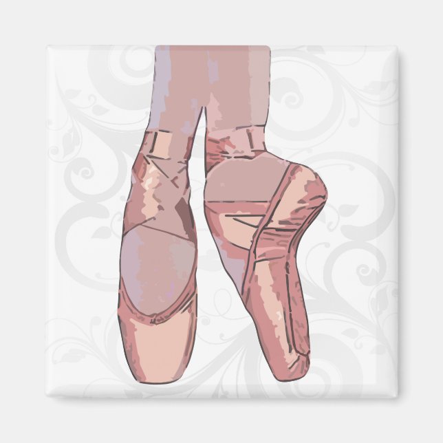 Ballet Slippers Toe Shoes Magnet (Vorne)
