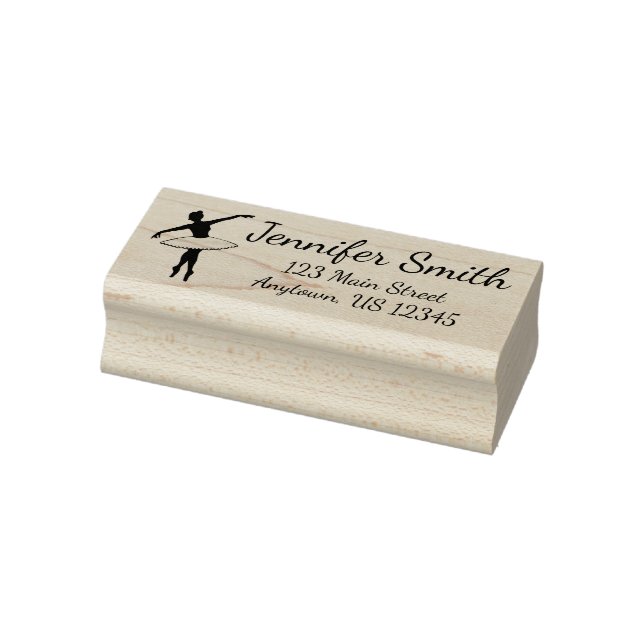 Ballet Toe Dancer Ballerina Personalisierte Adress Gummistempel (Stempel)