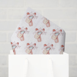Ballet Toe Shoes Art Dancer Pink Gemustert Seidenpapier