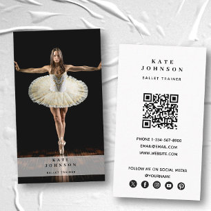 Ballet Trainer Dancer Foto Social Media QR Code Visitenkarte