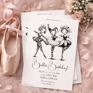 Ballet zum Geburtstag Einladung