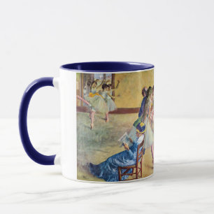 Balletstunde, die Tanzhalle von Edgar Degas Tasse