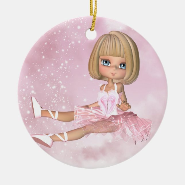 Ballett-Andenken-Verzierung - Ballerina-Verzierung Keramik Ornament (Vorne)