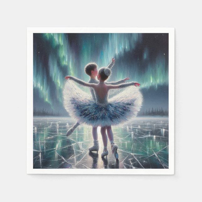 Ballett auf Eis Serviette (Vorderseite)