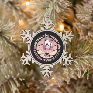 Ballett Ballerina Dancer - Mädchen Inspiration Schneeflocken Zinn-Ornament
