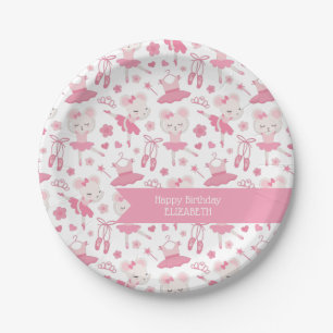 Ballett Ballerina Pink Party Teller, 7" Pappteller