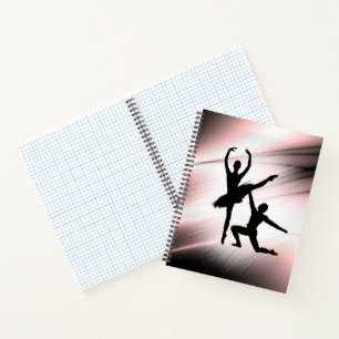 Ballett-Couple-Dance Pink-Akzent Notizbuch