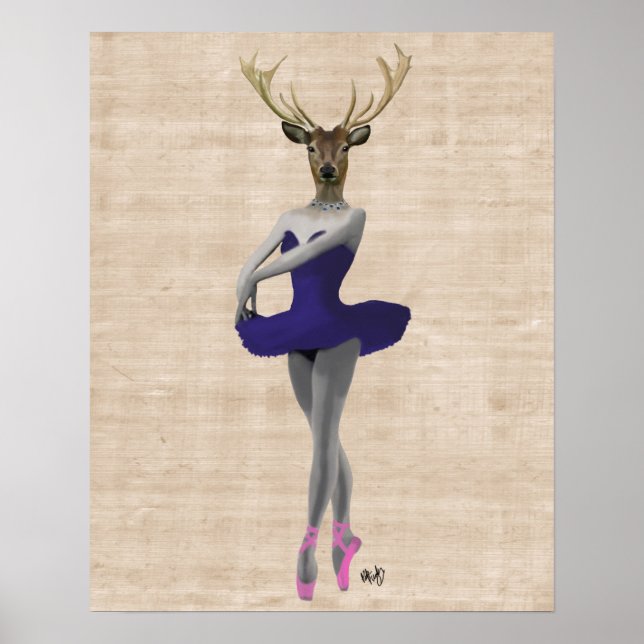 Ballett Dealer in Blau Poster (Vorne)