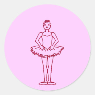 Ballett-erste Position Runder Aufkleber