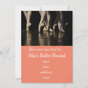 Ballett Erwägung Konzert Rosa Ballerina Einladung