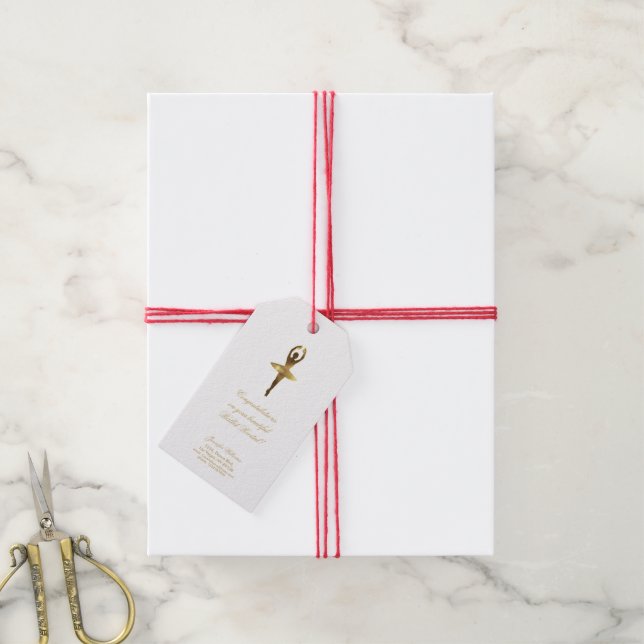 Ballett Erwägung Tanz Ballerina Elegante Geschenkanhänger (Mit Garn)