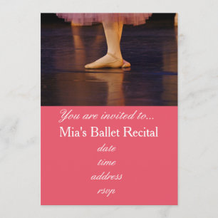 Ballett-Erwägungsgrundenkonzert-Rosaballerina Einladung