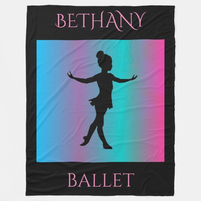 BALLETT FLEECE BLANKET. INDIVIDUELLE NAMEN STEHEN  (Vorderseite)