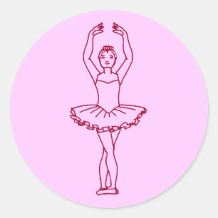 Ballett-fünfte Position Runder Aufkleber