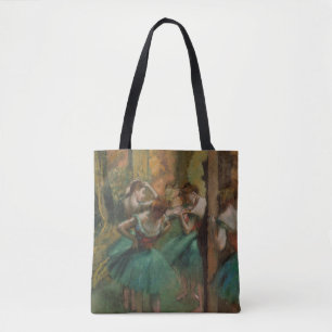Ballett-Grafik-Tänzer rosa und grüner Edgar Dega Tasche
