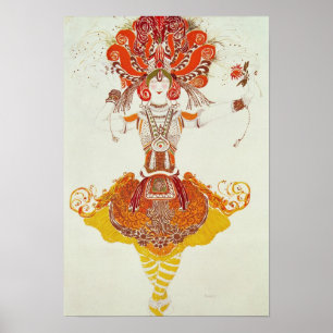 Ballett-Kostüm für "das Firebird", durch Poster