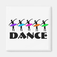 Ballett Neon Ballerinas Tanzlehrer Magnet
