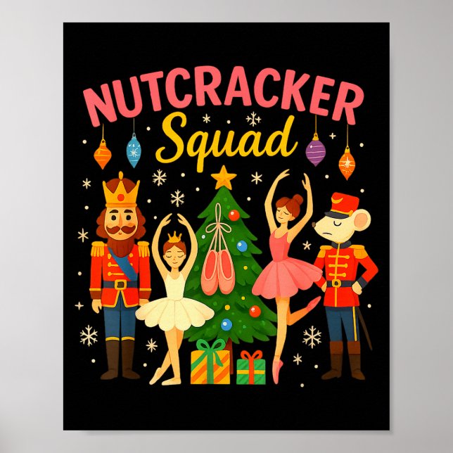Ballett Nussknacker Squad Weihnachtskostüm für Kin Poster (Vorne)