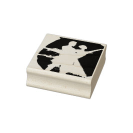 Ballett-Paar in Schwarz und Weiß Gummistempel
