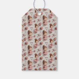 Ballett-Party in Schwarz und Ballet Pink Geschenkanhänger