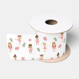 Ballett Pink Ballerinas Tanzmuster Satinband