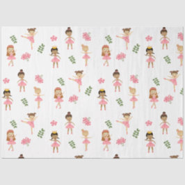 Ballett Pink Ballerinas Tanzmuster Seidenpapier