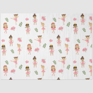 Ballett Pink Ballerinas Tanzmuster Seidenpapier