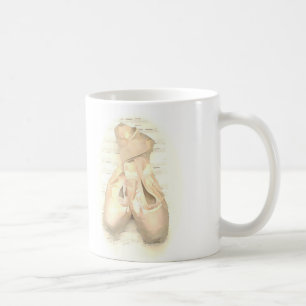 Ballett Pointe Schuhe gemalt Kaffeetasse