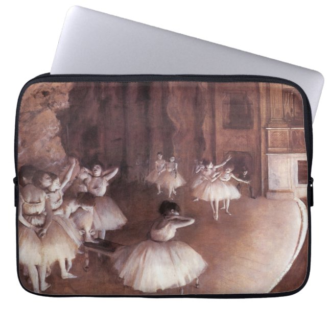 Ballett-Probe auf der Bühne von Edgar Degas Laptopschutzhülle (Vorderseite)