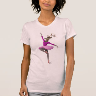 Ballett-Rotwild im Rosa T-Shirt