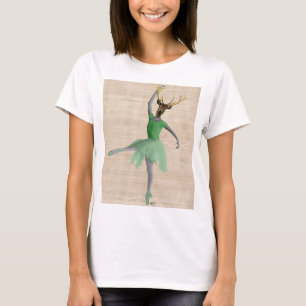 Ballett-Rotwild in Grün 2 T-Shirt